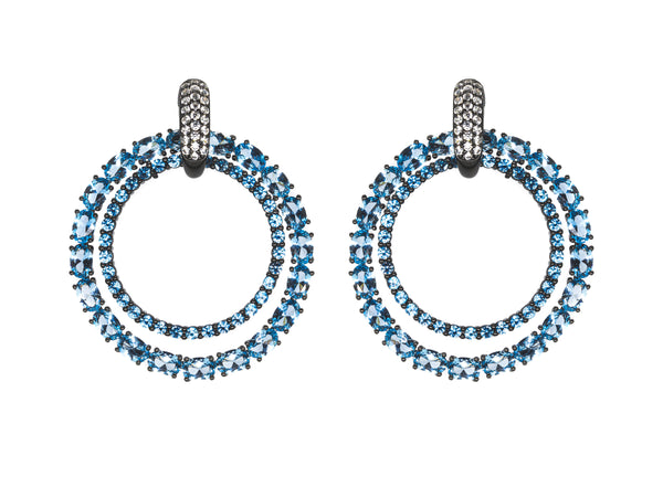 Nuovi orecchini a cerchio in argento Sterling 925 Clip pietra